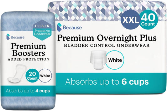 Ultimate Protection Bundle: XXL Incontinence Underwear & Booster Pads