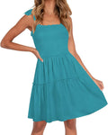 ZESICA Women's Spaghetti Strap Mini Dress for Summer Adventures