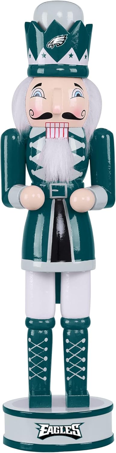 NFL Team Logo Collectible Holiday 14in Nutcracker for Fans
