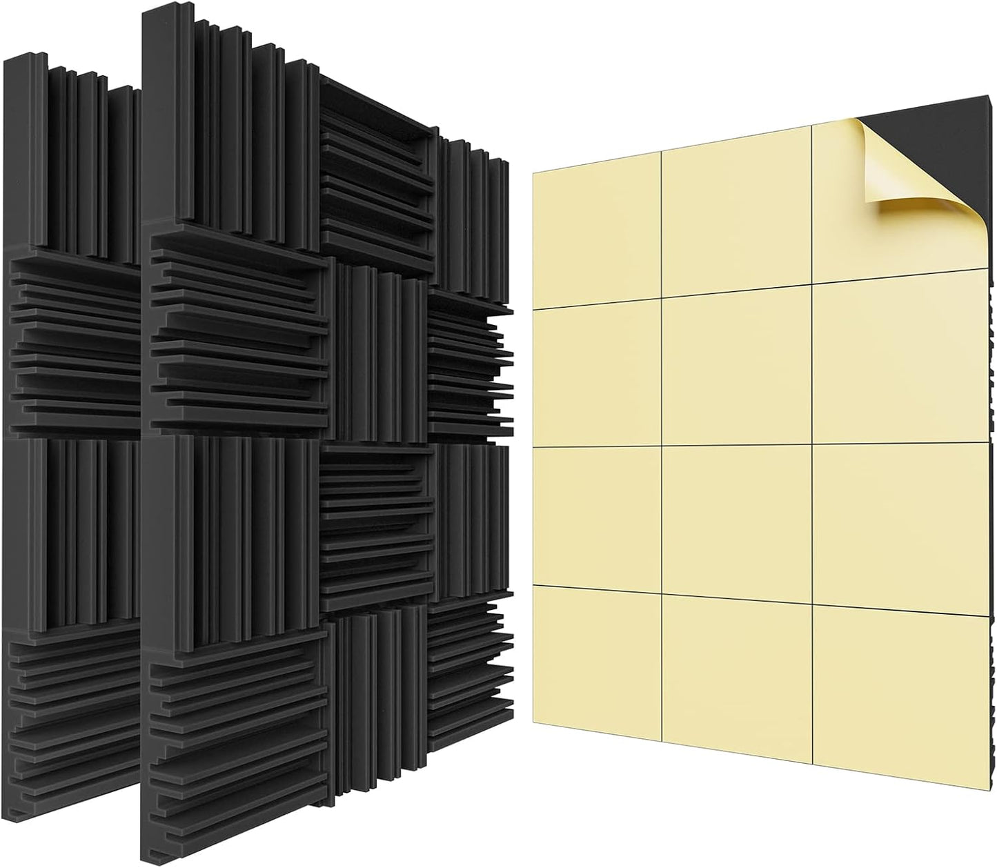 Self-Adhesive Acoustic Panels for Sound Proofing Home Studio