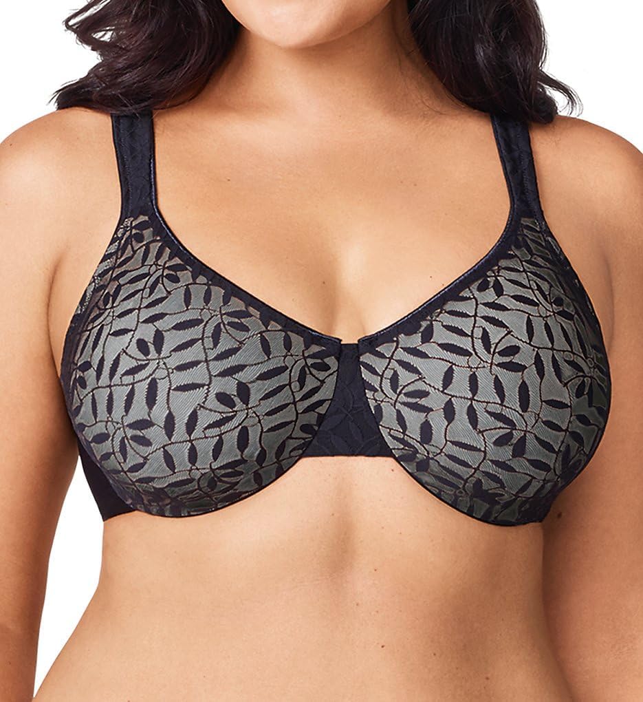 Olga Women's Sheer Leaves Minimizer Bra for Ultimate Comfort