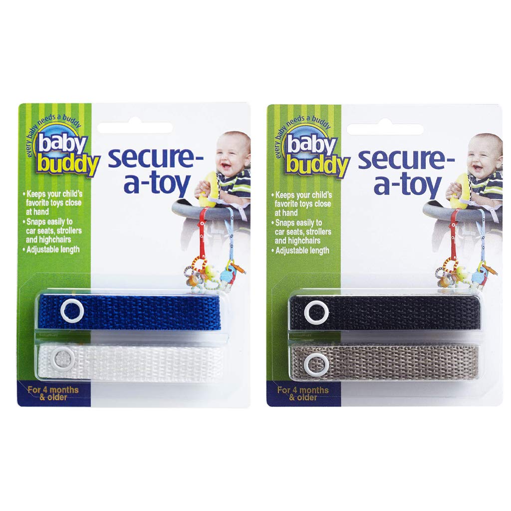 Secure-a-Toy 4 Pack - Never Lose Pacifiers or Teethers!