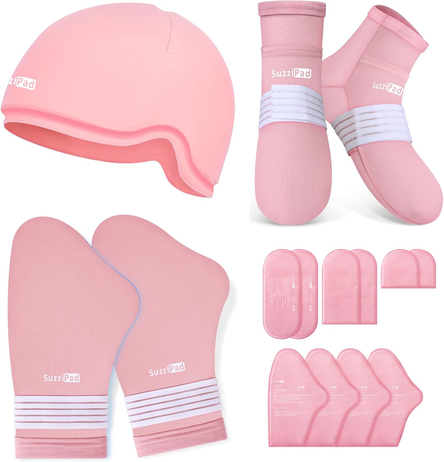 SuzziPad Chemo Care Package: Cooling Gloves, Socks & Caps