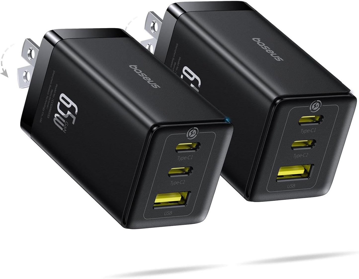 Baseus 65W USB C Charger Block for Fast Charging 3 Devices