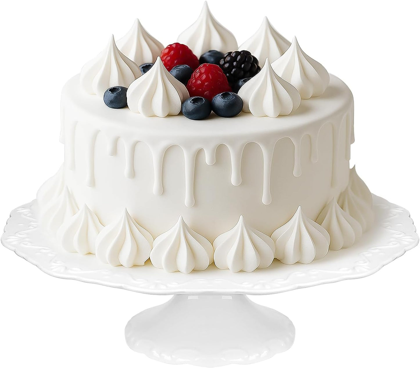 12 Inch White Cake Stand for Elegant Dessert Display and More