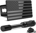 Heavy American Flag Metal Trailer Hitch Cover for 2in Receivers