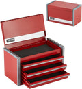 VEVOR Metal Tool Box 8.6 in - Compact 3-Drawer Organizer
