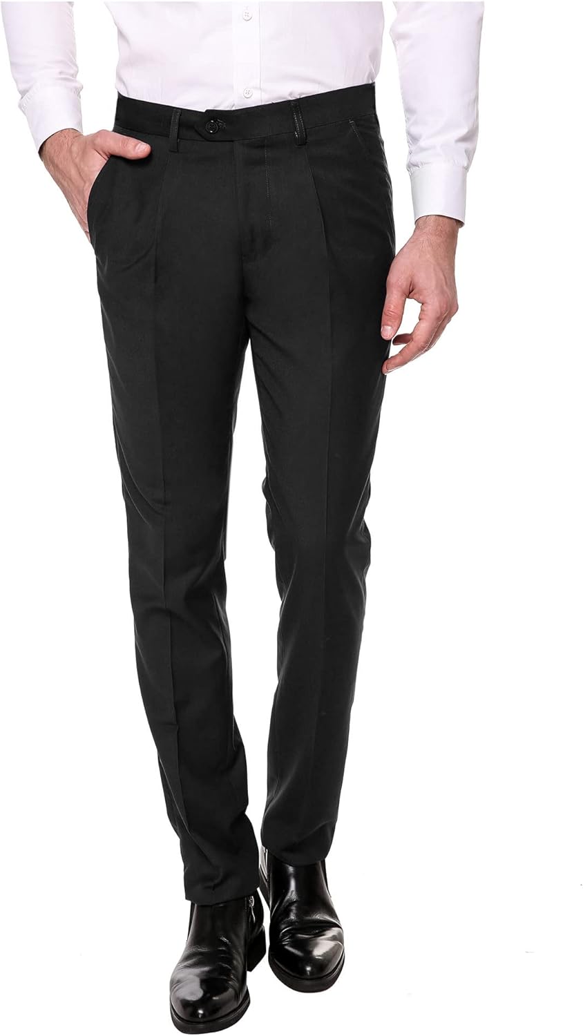 COOFANDY Men's Classic Fit Flat Front Dress Pants for All Occasions