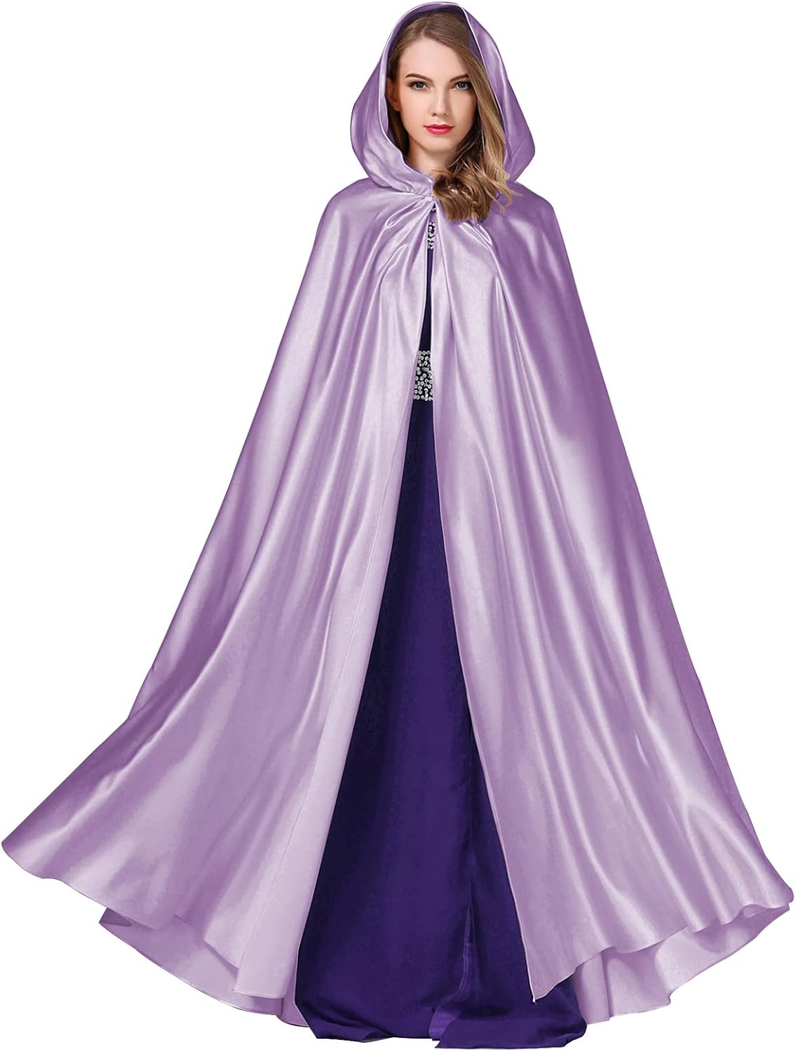 BEAUTELICATE Women's Wedding Hooded Cape Bridal Cloak Poncho