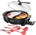 AORAN 6L Electric Hot Pot - Dual-Sided Smokeless Cooker