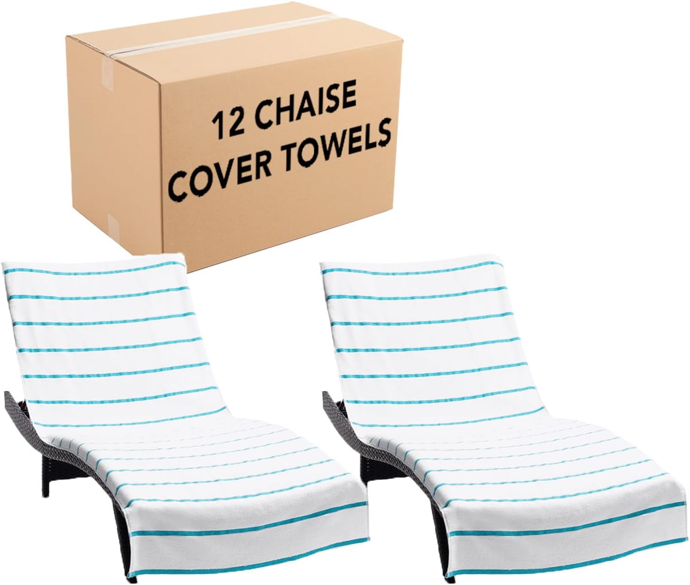 Arkwright Las Rayas Chaise Lounge Cover - Soft Cotton Striped