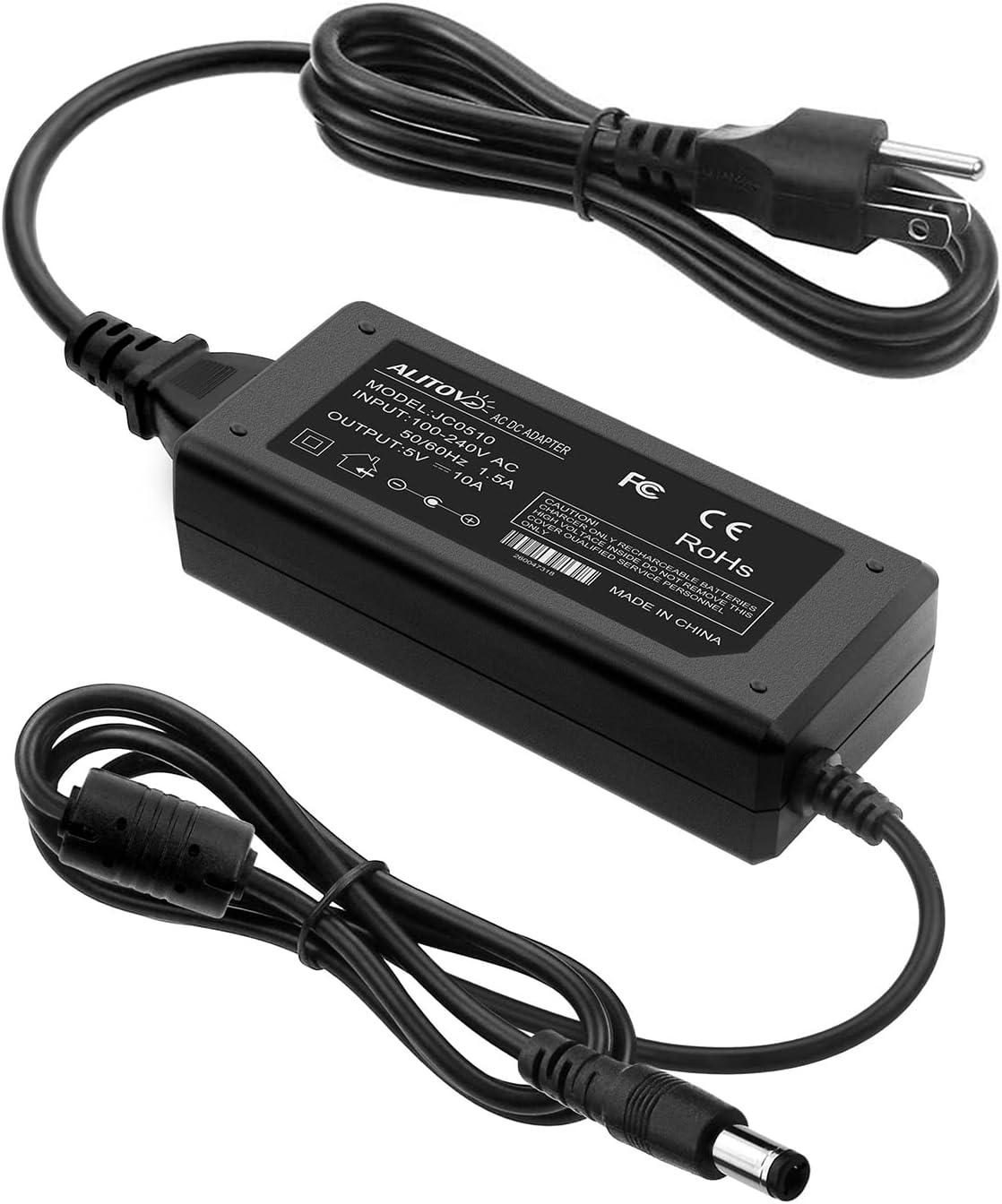 ALITOVE 5V 10A Power Supply for Brighter LED Lighting