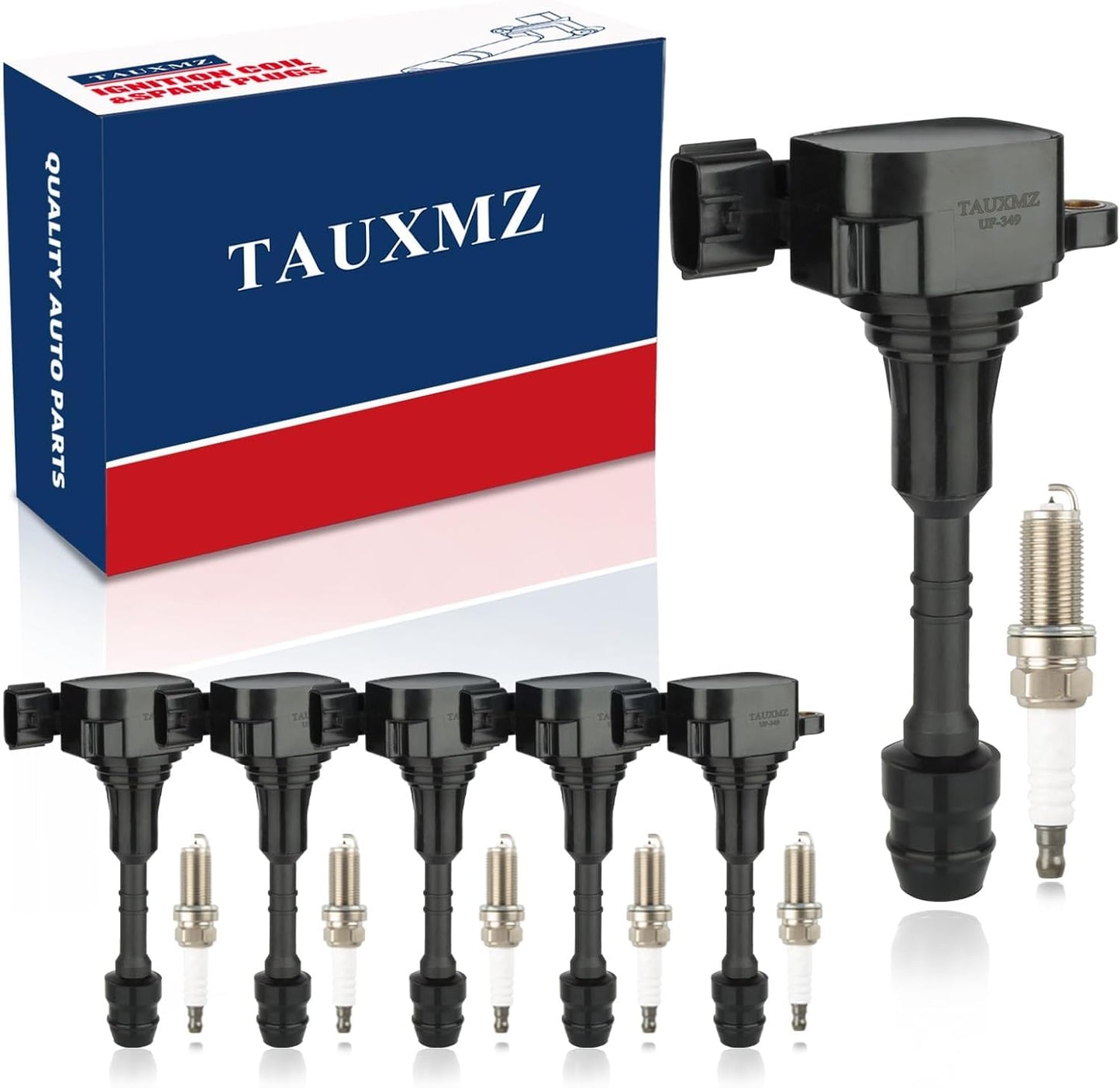 Ignition Coil Pack UF349 and Iridium Spark Plugs Replacement Set