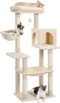 PAWZ Road Cat Tree 56 in Tower Condo with Top Perch & Hammock
