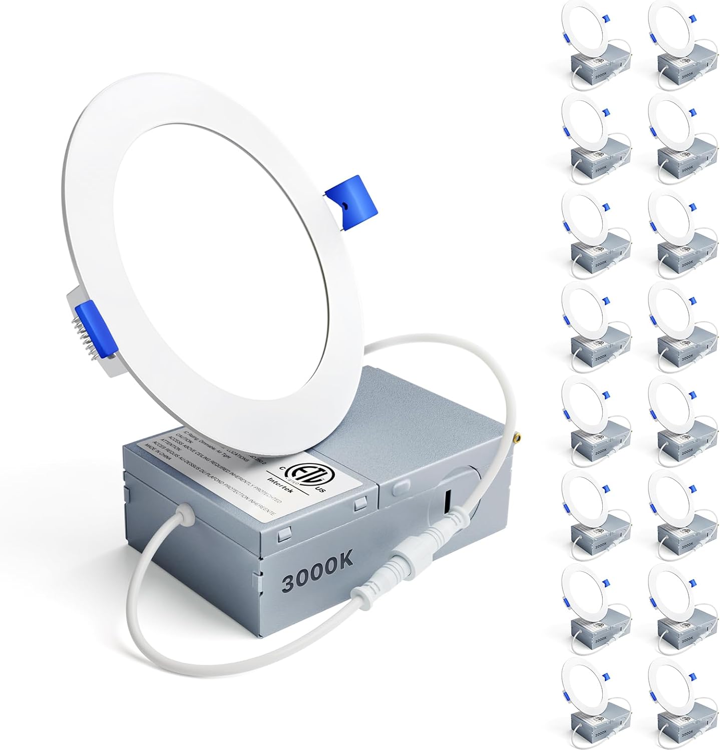 Ensenior 16 Pack 4 Inch LED Recessed Ceiling Light for Home