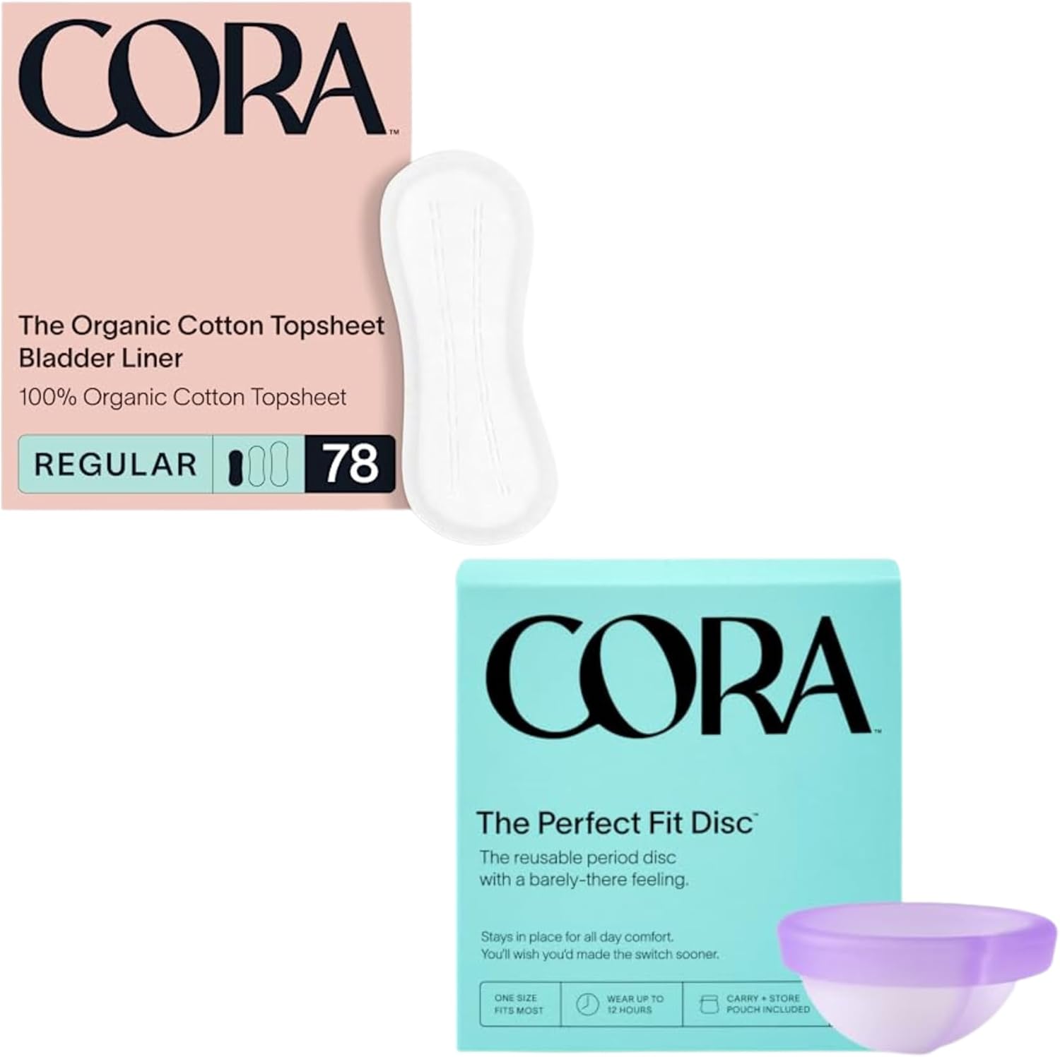 Cora Eco-Conscious Feminine Bundle | Multi-Use Pads & Disc