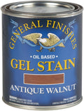 General Finishes Oil Base Gel Stain 1 Quart, Antique Walnut - Lustrous