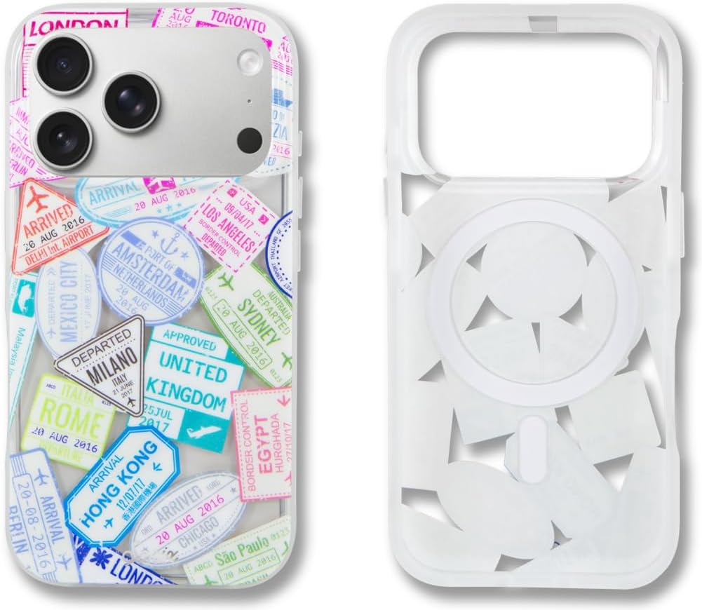 Sonix Case for iPhone 17 Pro with Passport Stamps Design