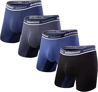 Bamboo Cool Men's Underwear Boxer Briefs with Open Fly Design