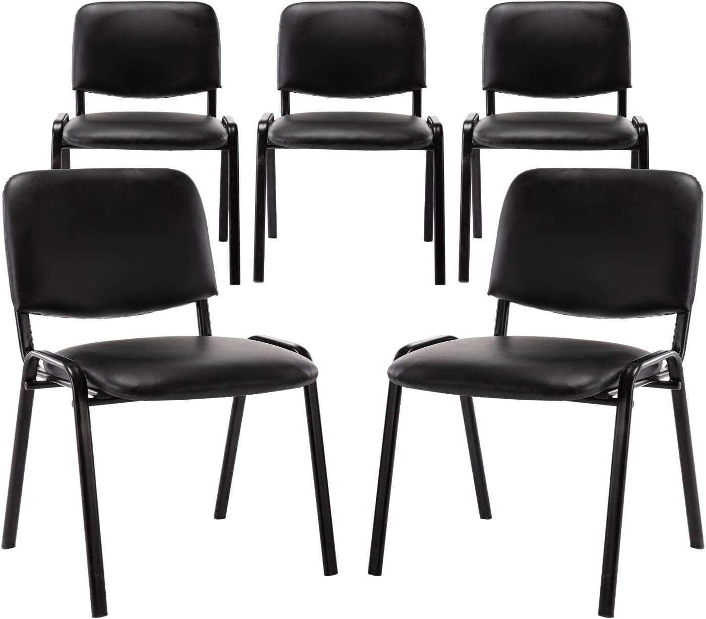 Stackable Conference Room Chairs - Set of 5 for Office Use
