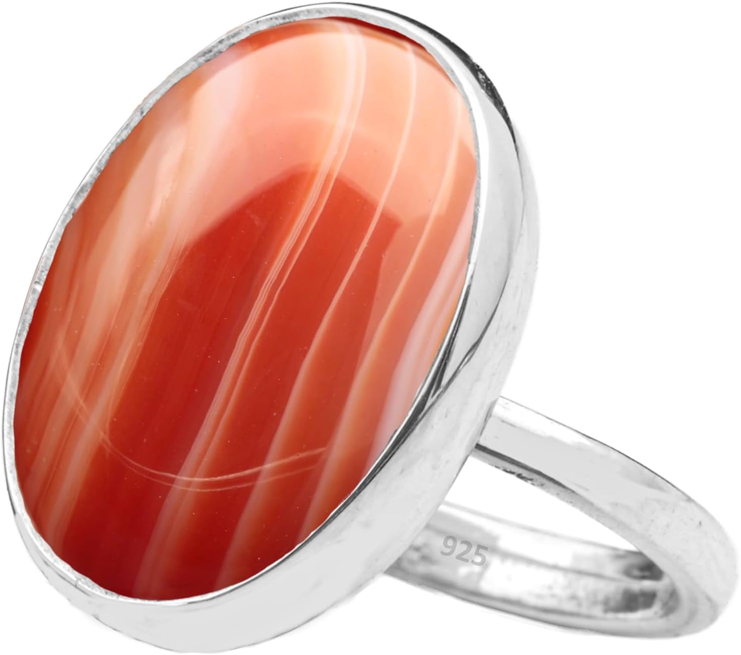 Natural Amazonite Crystal Ring in 925 Sterling Silver for Women