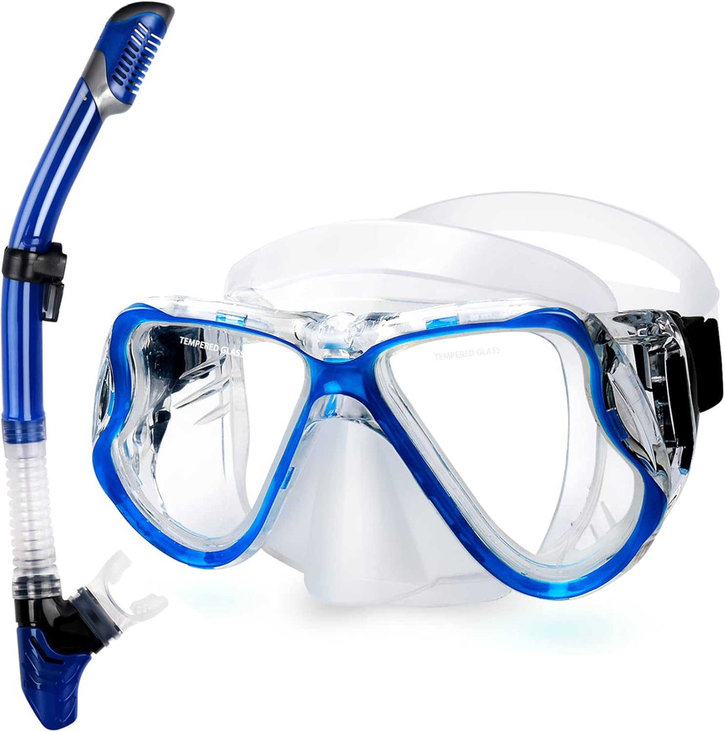 Greatever Dry Snorkel Set with Panoramic View for Scuba Diving