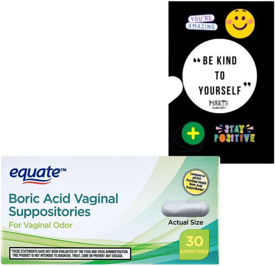 30 Ct Boric Acid Vaginal Suppositories - Fight Vaginal Odor!