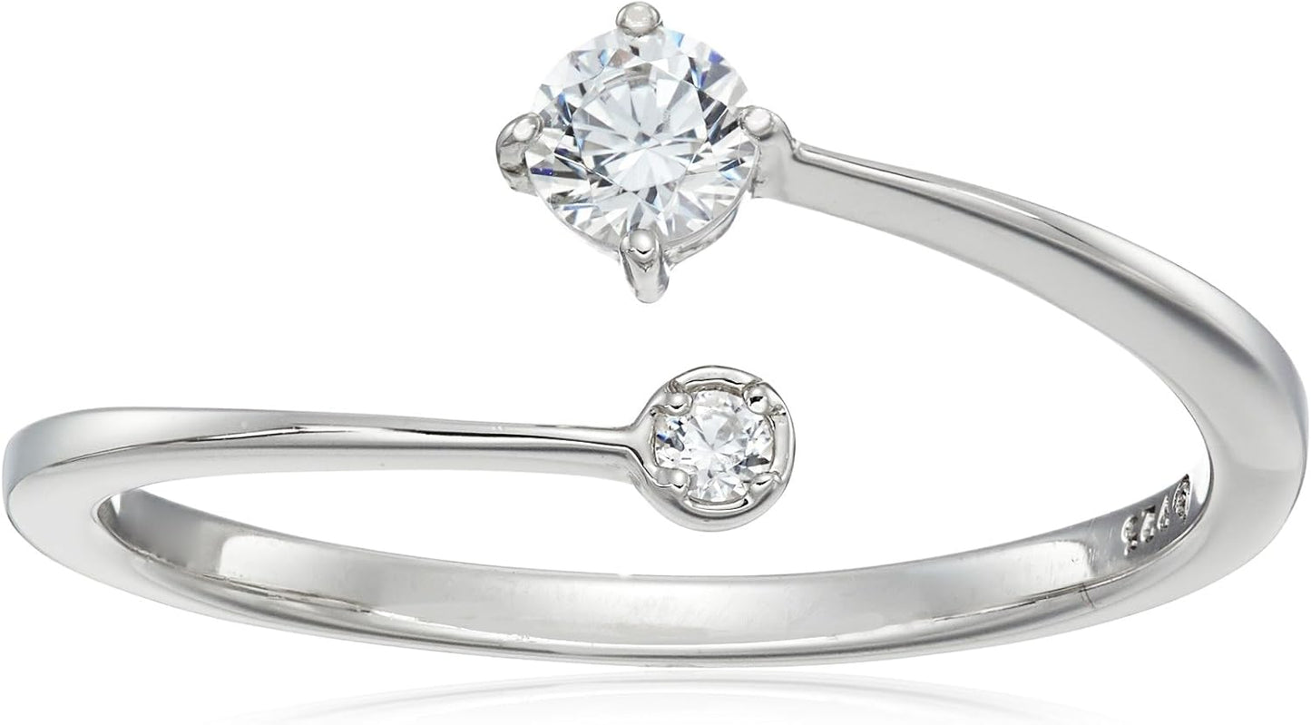 Minimalist Bypass Ring with Infinite Elements Cubic Zirconia