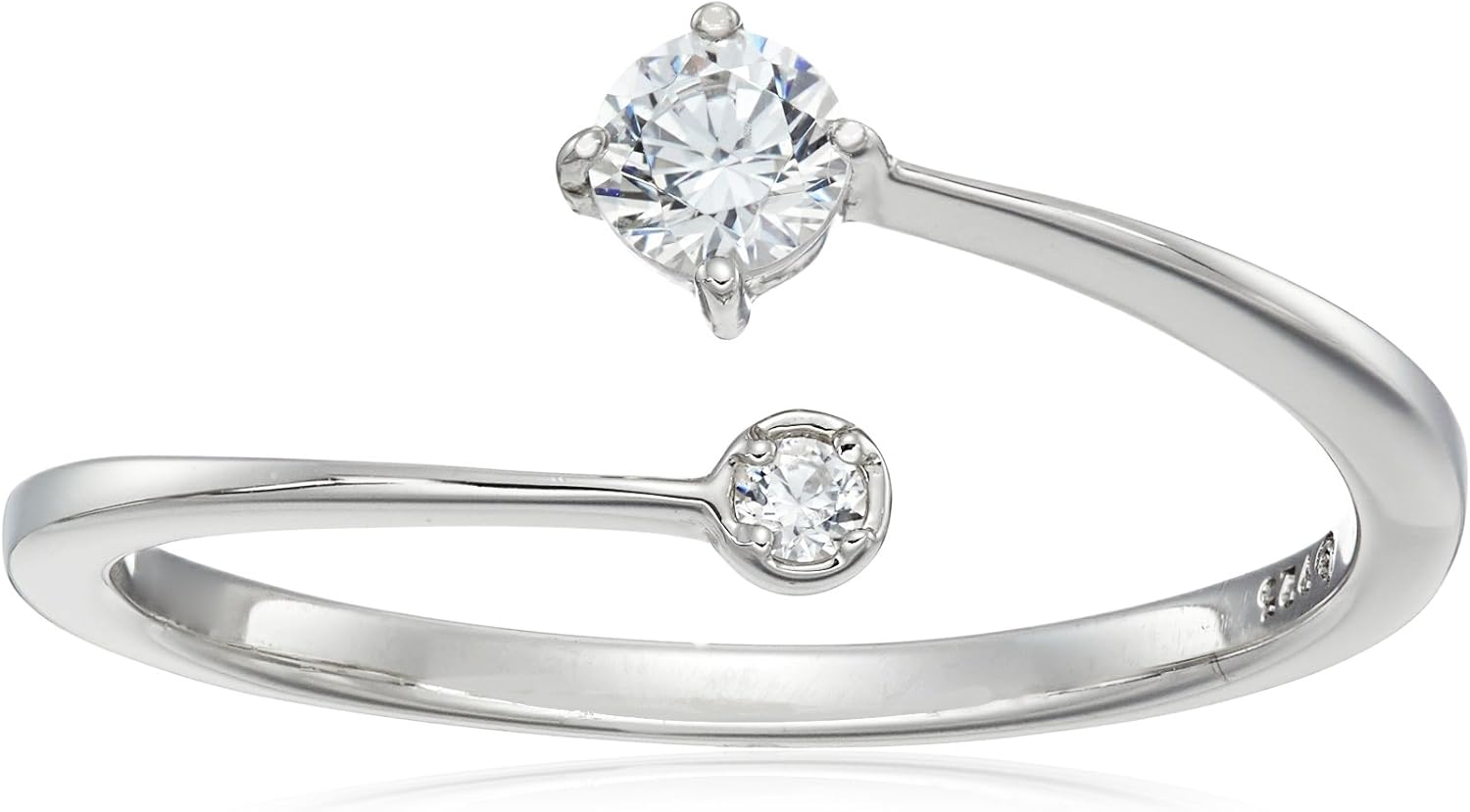 Minimalist Bypass Ring with Infinite Elements Cubic Zirconia