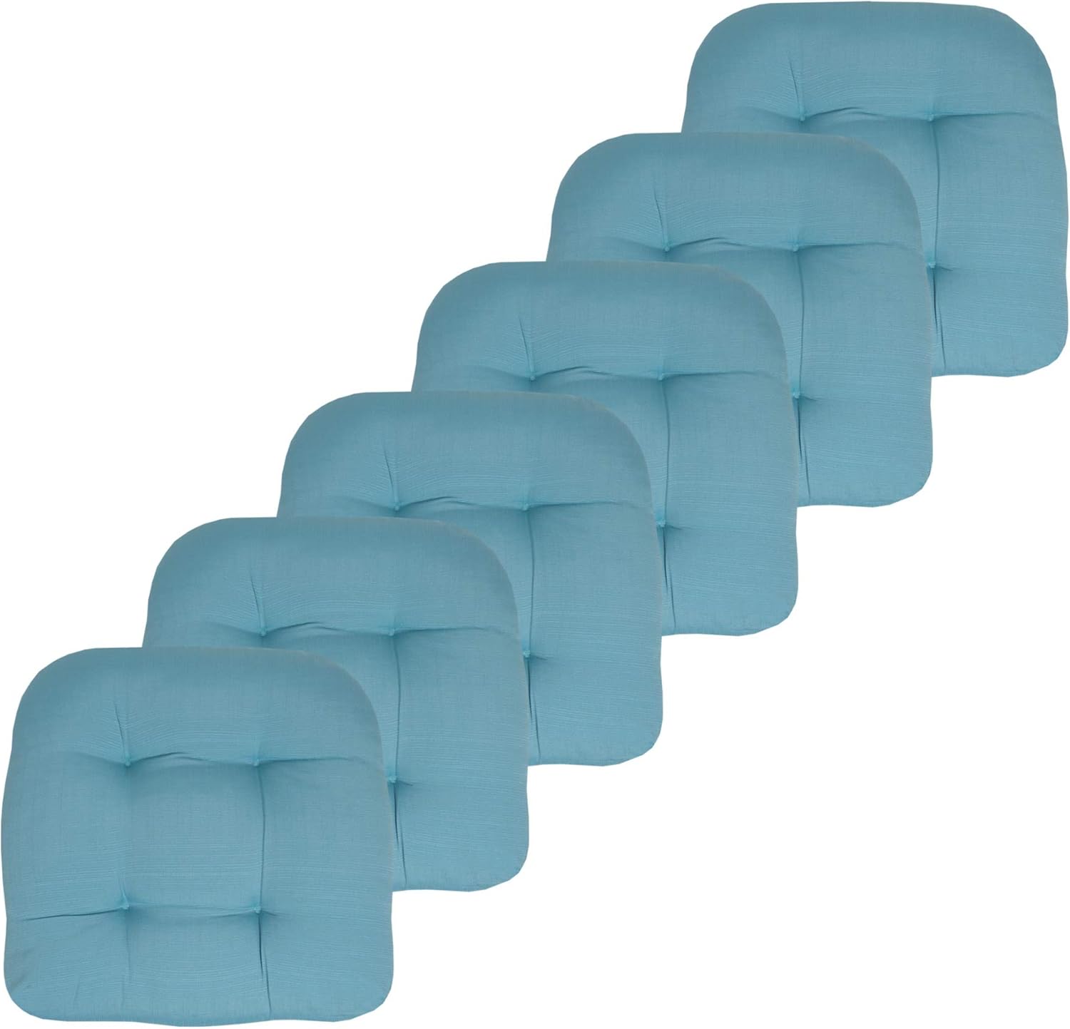 Sweet Home Collection Patio Cushions for Outdoor Chairs 6 Pack