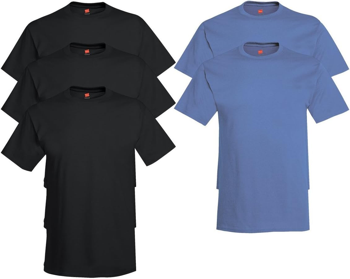 Hanes Mens Tall 100% Cotton Crew Neck Undershirts for Comfort