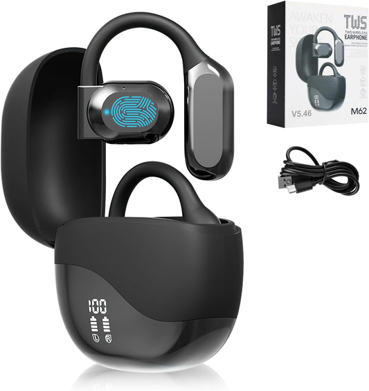 Real Time Language Translator Earbuds: 144 Languages, Open Ear AI, Bluetooth - Lioatyo