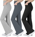 Girls Flare Leggings with Side Pockets - High Waisted Bell Bottoms