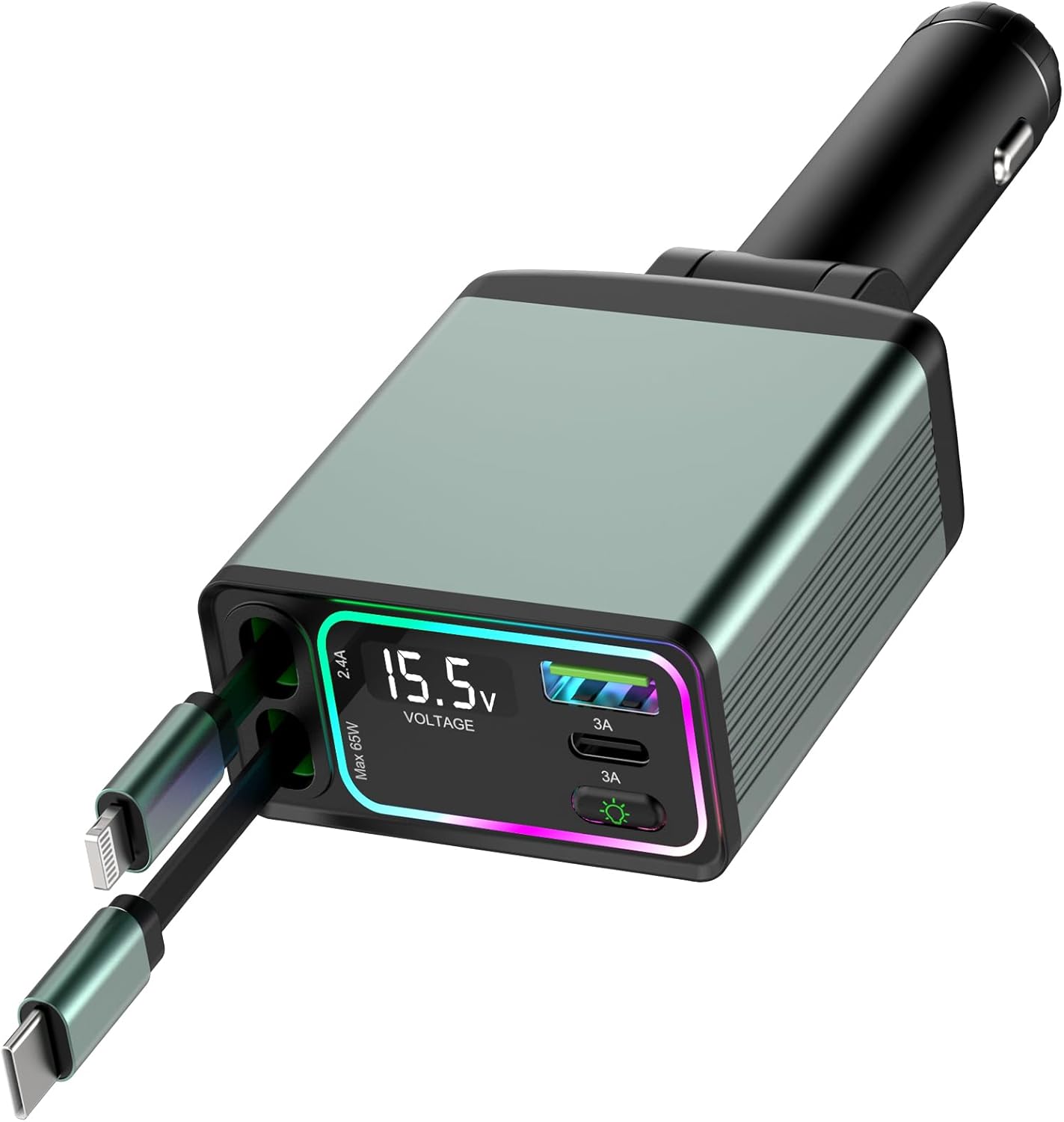 Super Fast 4-in-1 Car Charger Set for iPhone, iPad, Galaxy