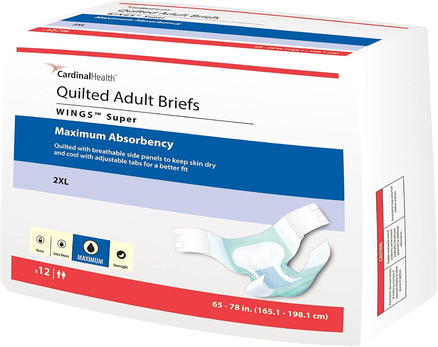 Wings XXL Bariatric Adult Diapers - Maximum Protection - Case of 48