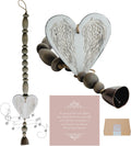 Sympathy Wind Chime - Modern White Memorial Gift for Loss of Mom, Dad