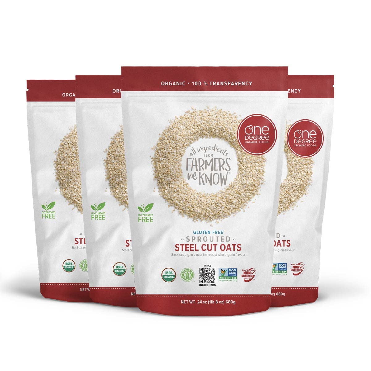 One Degree Organic Foods Sprouted Steel Cut Oats - Healthy Oatmeal