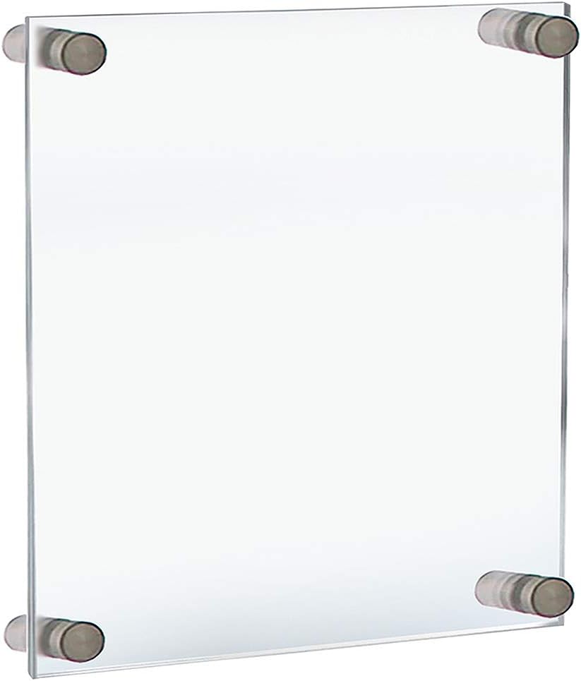 Sturdy 9x12 Clear Standoff Sign Holder for Professional Displays