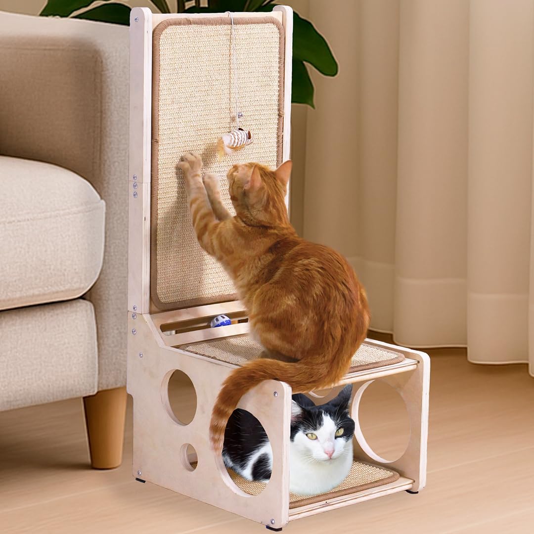Cat Scratchers for Indoor Cats - L-Shaped Sisal Scratcher Pad