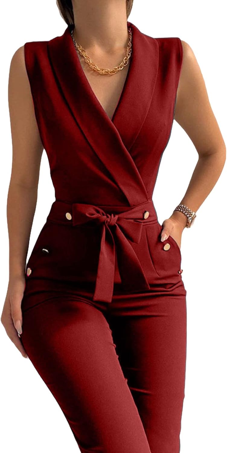 Elegant Women's Jumpsuits with Pockets for Business and Casual Wear