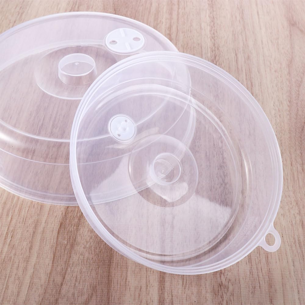 9 Inch Microwave Splatter Cover x2 - Steam Vents, BPA Free