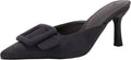 Women's Heeled Mules Pointed Toe Suede Buckle Kitten Heels