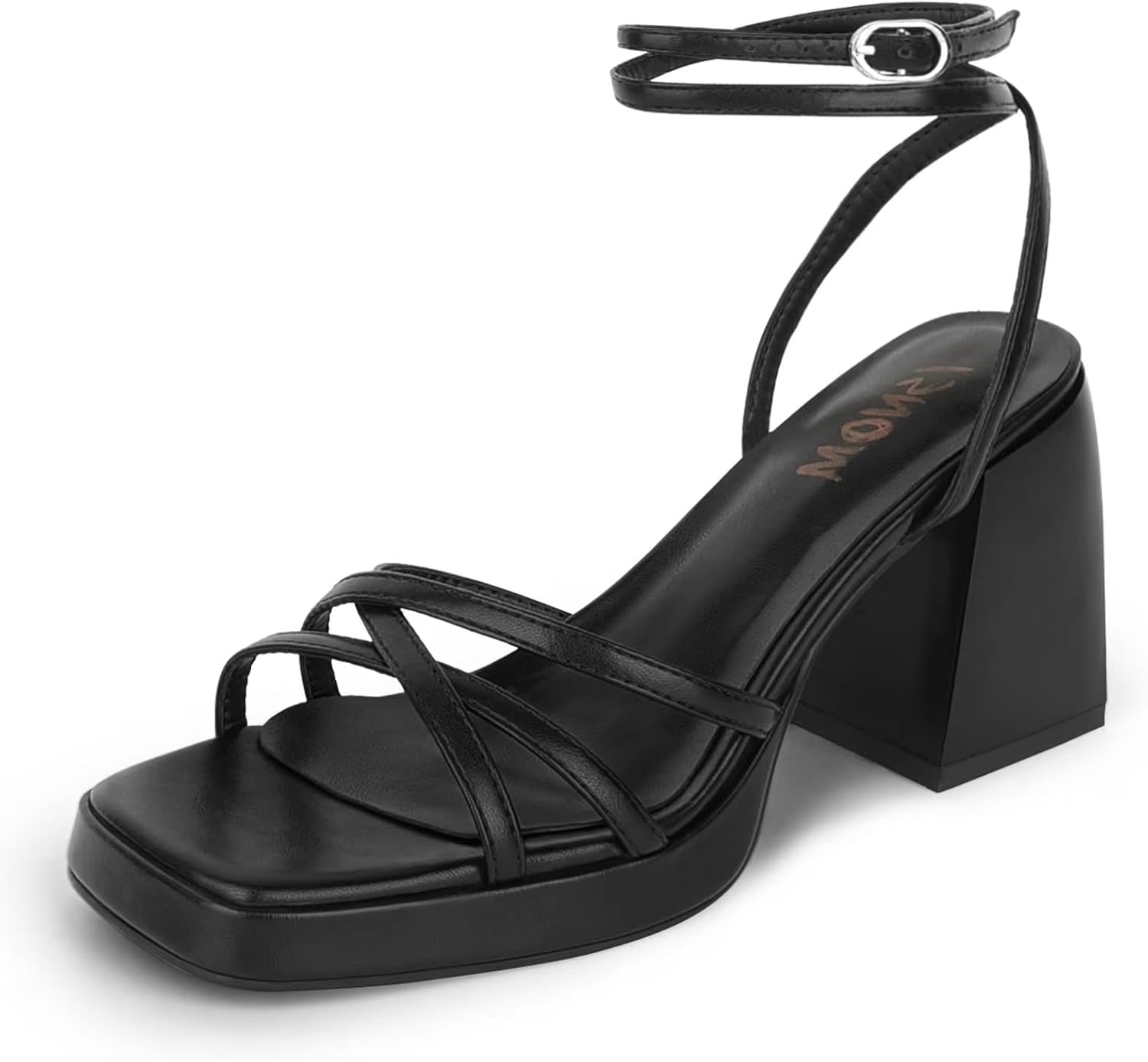 ISNOM Platform Heels for Women: Comfortable Strappy Sandals