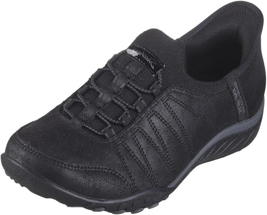 Skechers Womens Breathe Easy Slip-On Sneakers for All-Day Comfort