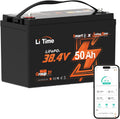 LiTime 36V 50Ah Trolling Motor LiFePO4 Battery - Bluetooth Monitoring