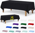 Rectangle Polyester Tablecloth 60 x 102 in - 10 Pack Durable Covers