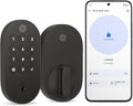 Yale Matte Black Keyed Deadbolt Smart Lock with Google Matter - Smart
