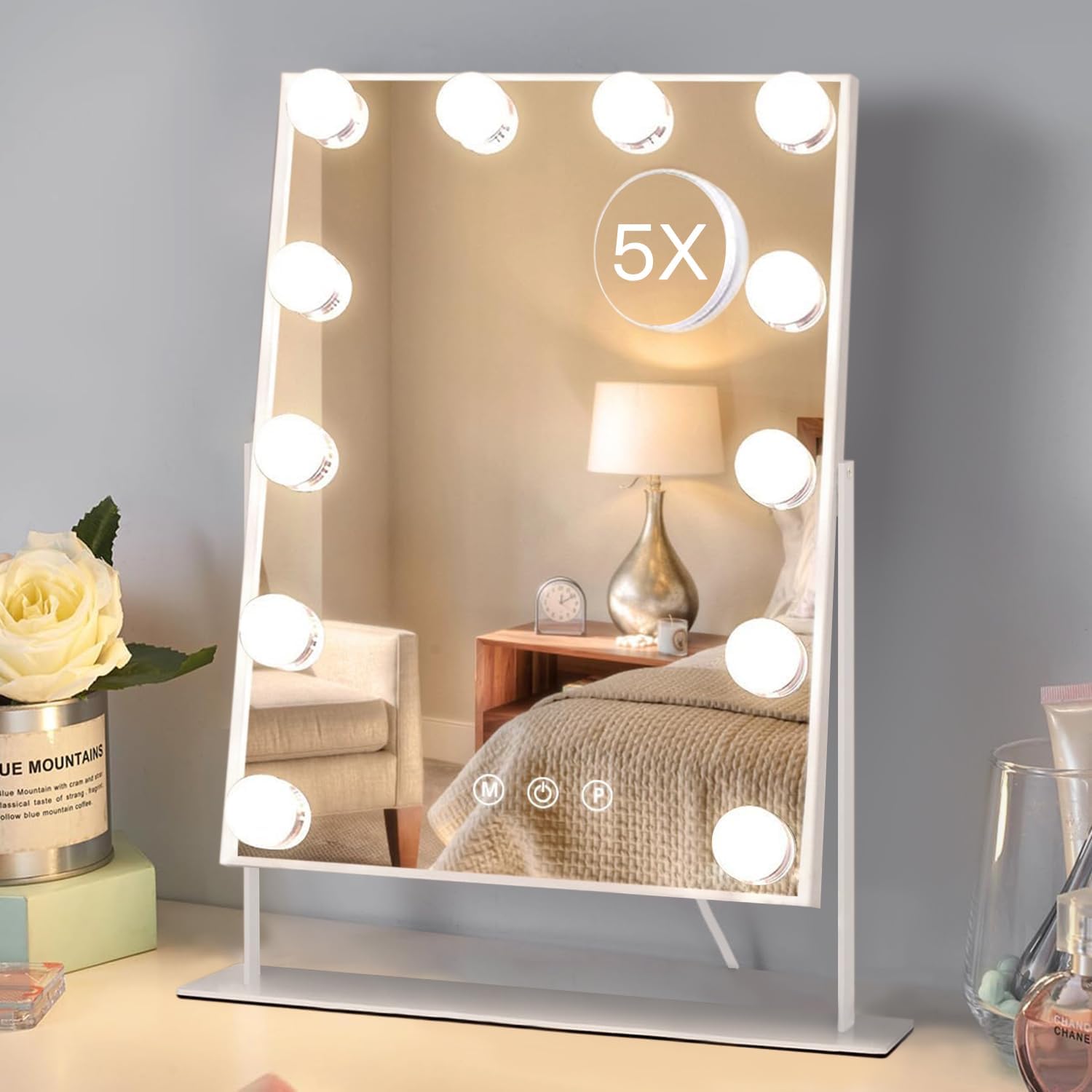 HIEEY Hollywood Vanity Mirror with 12 Dimmable Bulbs Lights