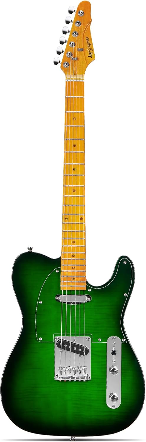 Leo Jaymz TL Style Electric Guitar with Flame Maple Top