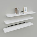 Floating Shelves for Wall Set of 3 36in White - Sleek Display Shelves